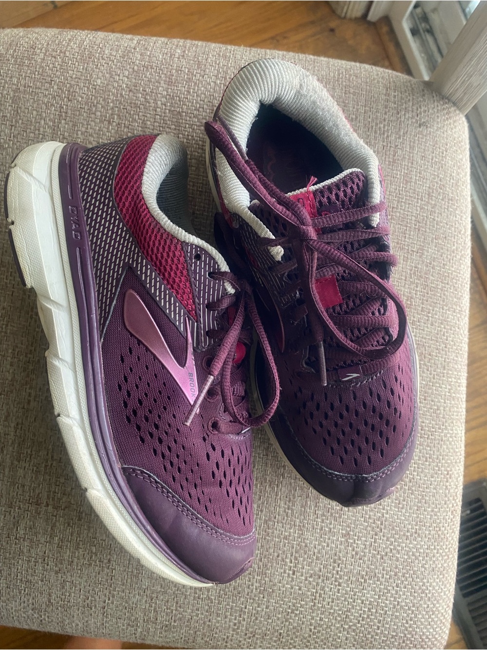 Brooks Women's Burgundy and Pink Running Shoes